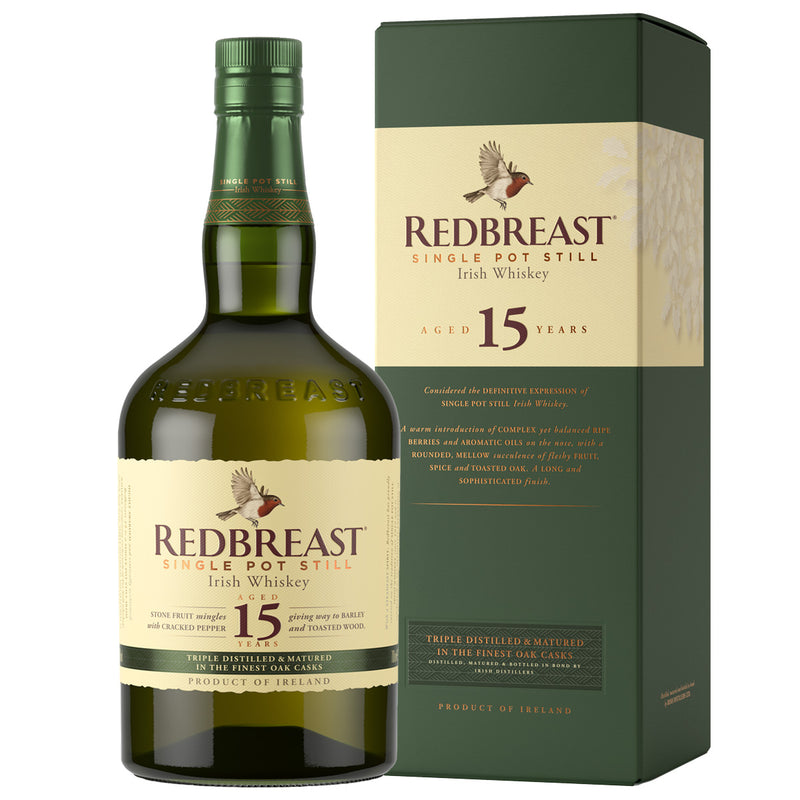 Redbreast 15 Year Old Single Pot Still Irish Whiskey with Box