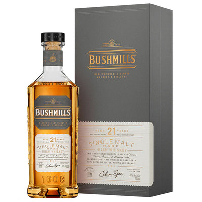 Bushmill's 21 Year Old Irish Single Malt Whiskey with Box