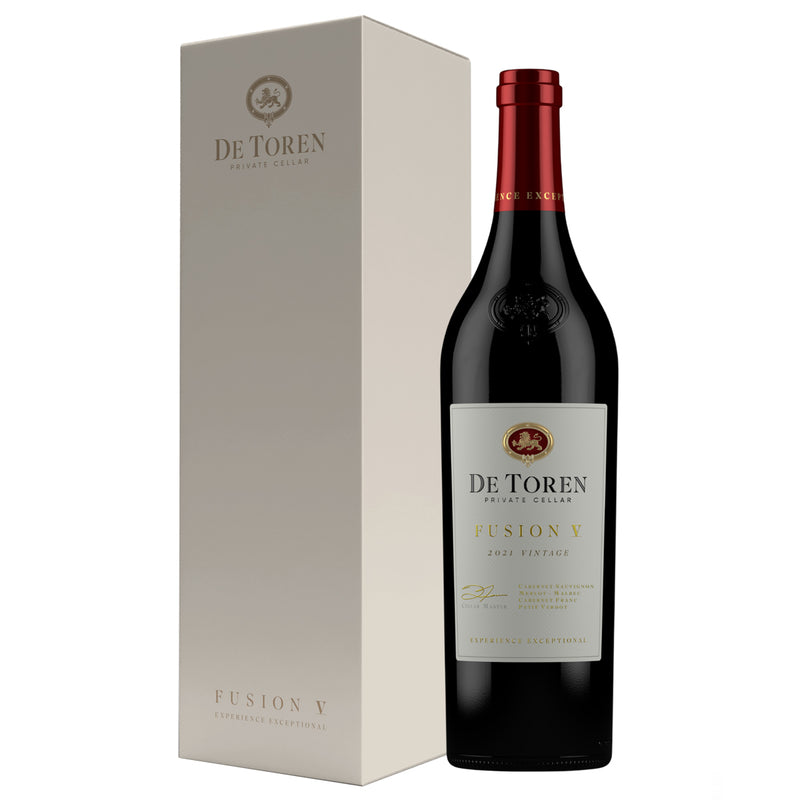 De Toren Fusion V 2021 red blend wine with giftbox, South Africa