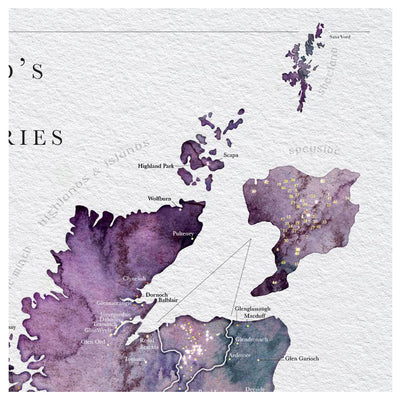 Scotland Distilleries Map