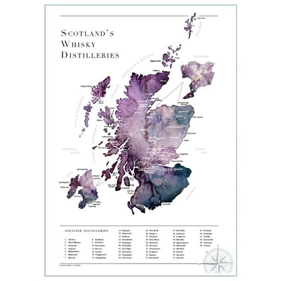 Scotland Distilleries Map