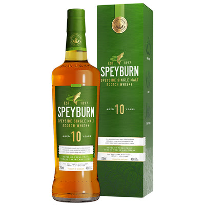 Speyburn 10 Year Old Single Malt Scotch Speyside Whisky with Box