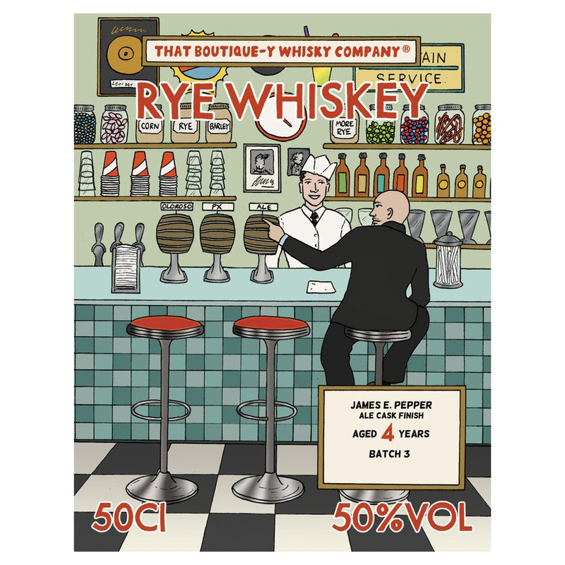 James E Pepper 4yo Ale Finish Boutiquey American Rye Whiskey