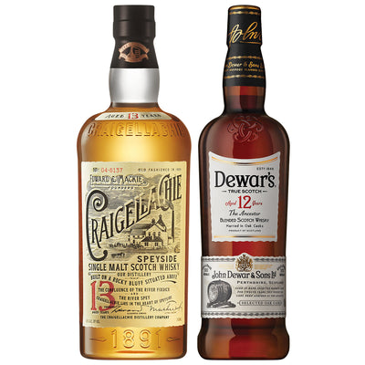 Craigellachie and Dewar's Festive Pack Scotch Whisky
