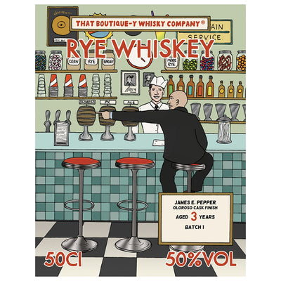 James E Pepper 3yo Oloroso Finish Boutiquey American Rye Whiskey