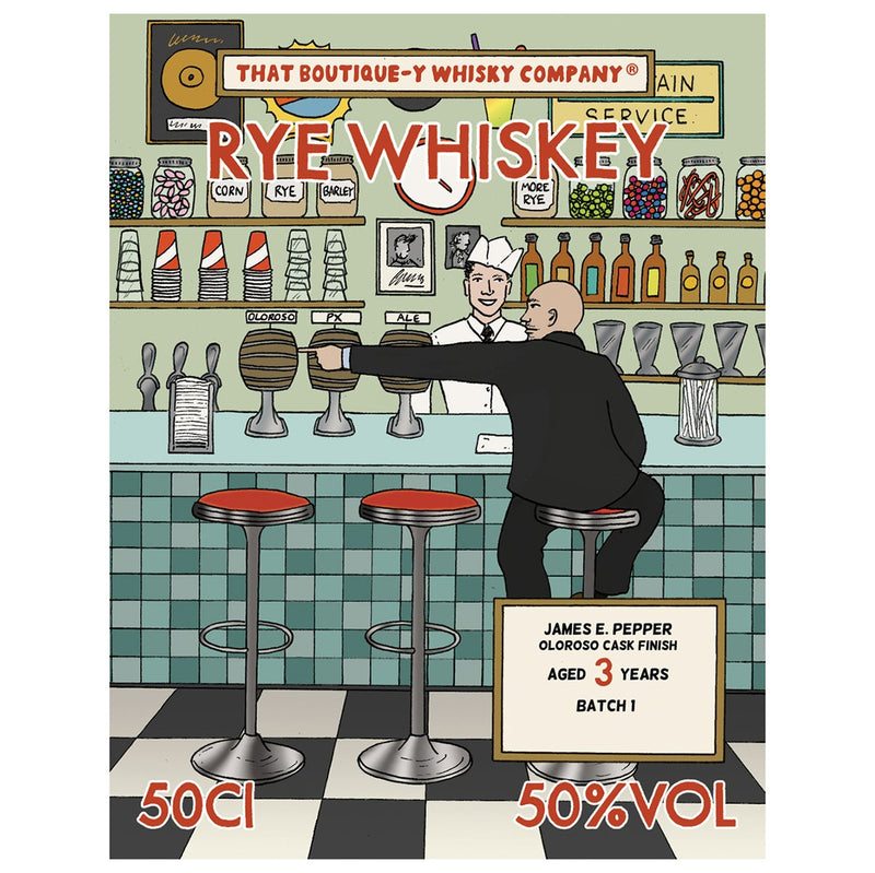 James E Pepper 3yo Oloroso Finish Boutiquey American Rye Whiskey