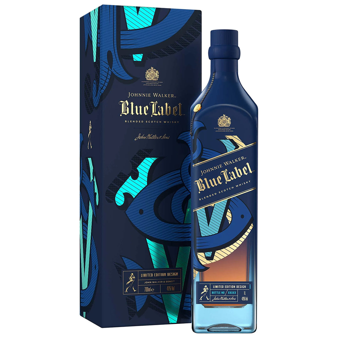 Johnnie Walker Blue Label Gift Set W/2 Glasses 750ml