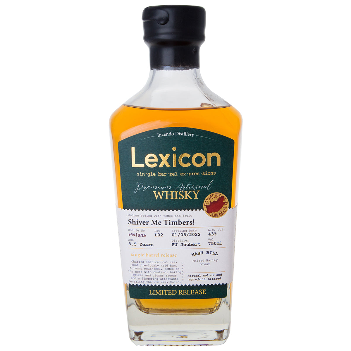 Lexicon Shiver Me Timbers! South African Whisky Buy Online South