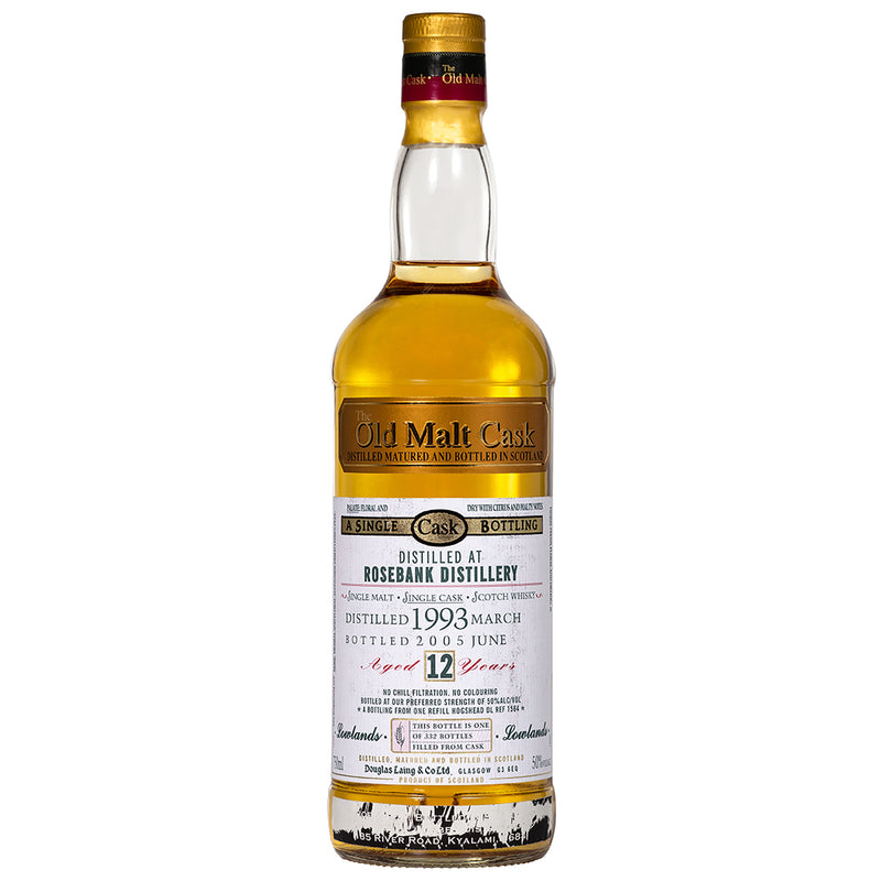 Rosebank 15yo Old Malt Cask Lowland Single Malt Scotch Whisky