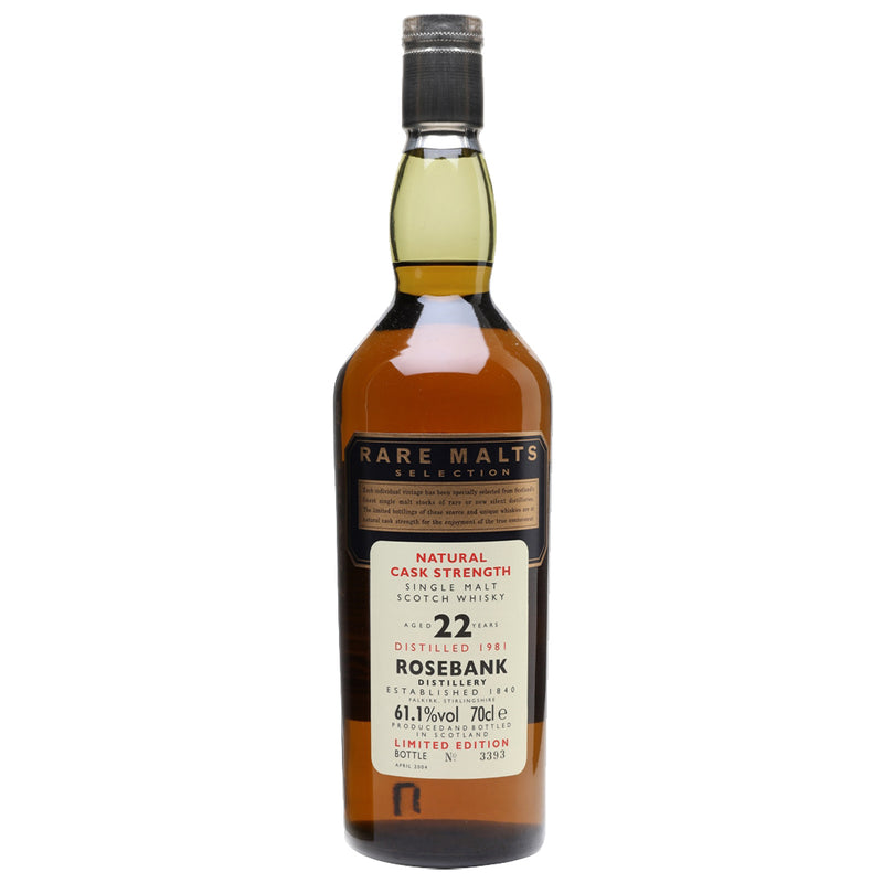Rosebank 22yo Rare Malts Lowlands Single Malt Scotch Whisky